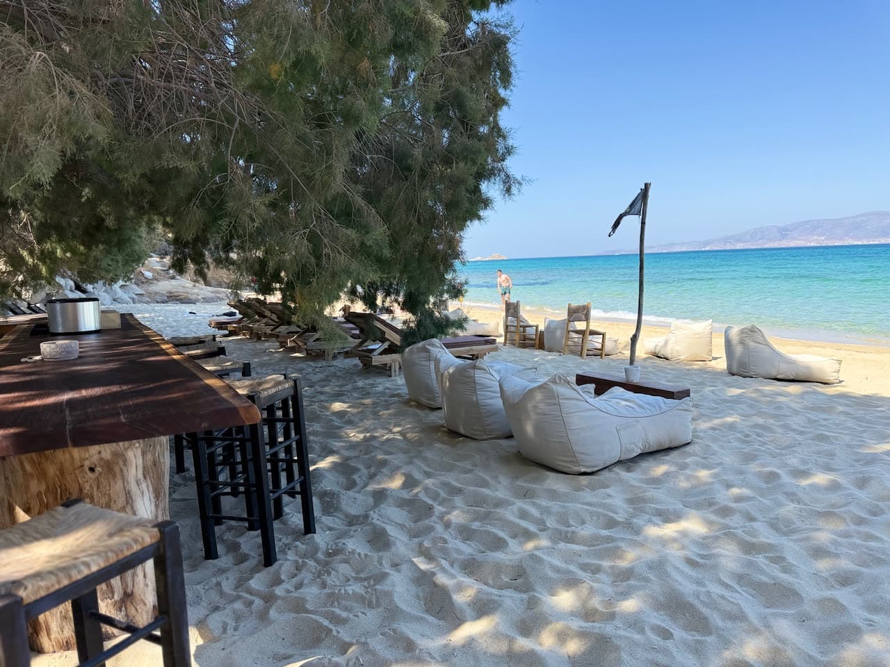 Plaka Beach turquoise water — Southbeach Naxos